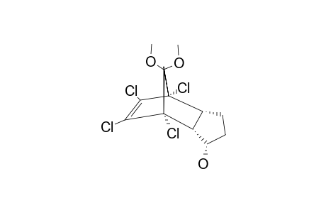 (+/-)-(1R*,2R*,3S*,6R*,7S*)-1,7,8,9-TETRACHLORO-3-HYDROXYTRICYCLO-[5.2.1.0(2,6)]-DEC-8-EN-10-ONE-DIMETHYLKETAL