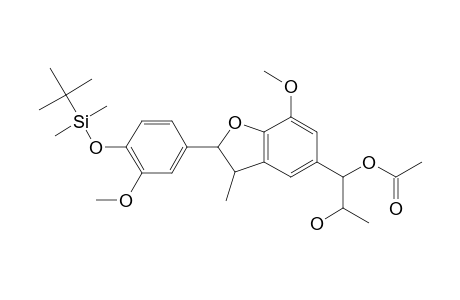 7-Methoxy-3-methyl-2-[4-(tert-butyldimethylsilyl)oxy-3-methoxyphenyl]-5-(2-hydroxy-1-acetoxypropyl)benzofuran