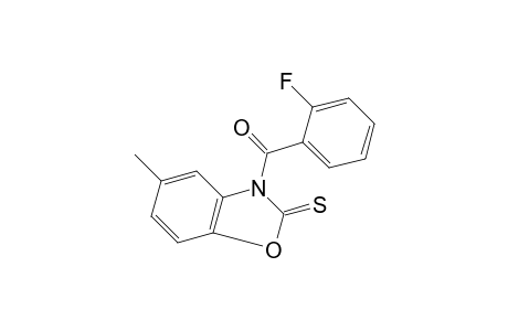 3-(o-fluorobenzoyl)-5-methyl-2-benzoxazolinethione