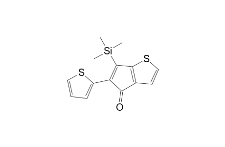 4H-Cyclopenta[b]thiophen-4-one, 5-(2-thienyl)-6-(trimethylsilyl)-