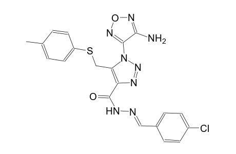 1-(4-amino-1,2,5-oxadiazol-3-yl)-N'-[(E)-(4-chlorophenyl)methylidene]-5-{[(4-methylphenyl)sulfanyl]methyl}-1H-1,2,3-triazole-4-carbohydrazide
