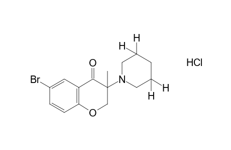 6-Bromo-3-methyl-3-piperidino-4-chromanone, hydrochloride