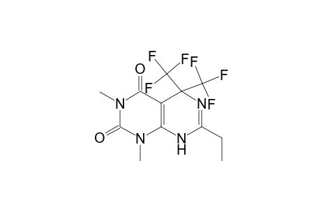 7-Ethyl-1,3-dimethyl-5,5-bis-trifluoromethyl-5,8-dihydro-1H-pyrimido[4,5-d]pyrimidine-2,4-dione