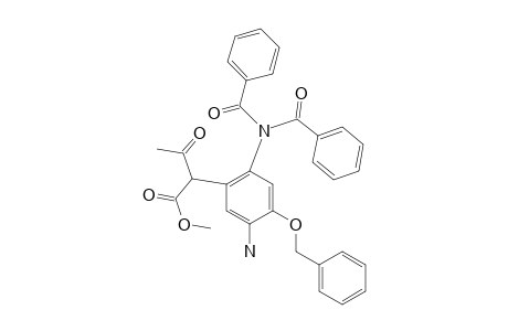 O-benzyl-N,N-dibenzoyl-2,5-diamino-4-(1-(methoxycarbonyl)-2-oxopropyl)phenol