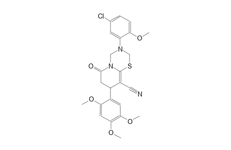 2H,6H-pyrido[2,1-b][1,3,5]thiadiazine-9-carbonitrile, 3-(5-chloro-2-methoxyphenyl)-3,4,7,8-tetrahydro-6-oxo-8-(2,4,5-trimethoxyphenyl)-