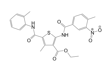 3-thiophenecarboxylic acid, 4-methyl-2-[(4-methyl-3-nitrobenzoyl)amino]-5-[[(2-methylphenyl)amino]carbonyl]-, ethyl ester