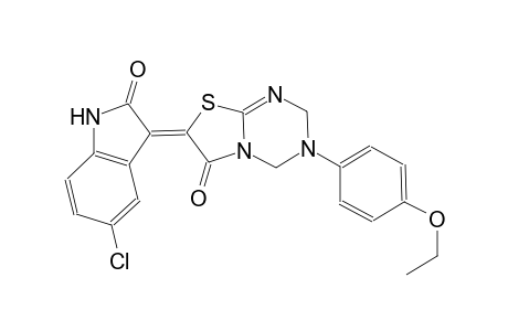 (7Z)-7-(5-chloro-2-oxo-1,2-dihydro-3H-indol-3-ylidene)-3-(4-ethoxyphenyl)-3,4-dihydro-2H-[1,3]thiazolo[3,2-a][1,3,5]triazin-6(7H)-one