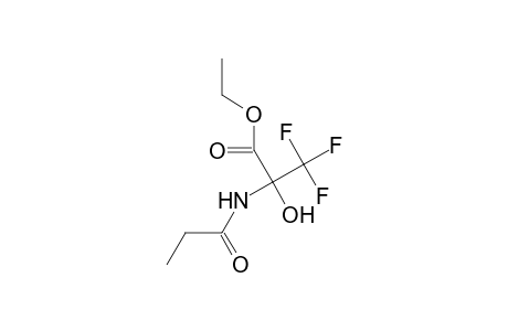 Ethyl 3,3,3-trifluoro-2-hydroxy-2-(propionylamino)propanoate