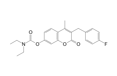 3-(p-fluorobenzyl)-7-hydroxy-4-methylcoumarin, diethylcarbamate