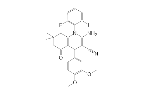 3-quinolinecarbonitrile, 2-amino-1-(2,6-difluorophenyl)-4-(3,4-dimethoxyphenyl)-1,4,5,6,7,8-hexahydro-7,7-dimethyl-5-oxo-