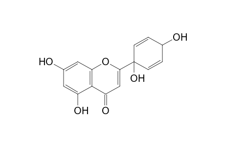 PROTOAPIGENIN;2-(1,4-DIHYDROXY-CYCLOHEXA-2,5-DIENYL)-5,7-DIHYDROXY-CHROMEN-4-ONE