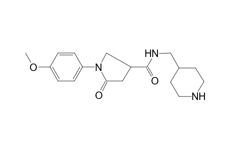 1-(4-Methoxy-phenyl)-5-oxo-pyrrolidine-3-carboxylic acid (piperidin-4-ylmethyl)-amide