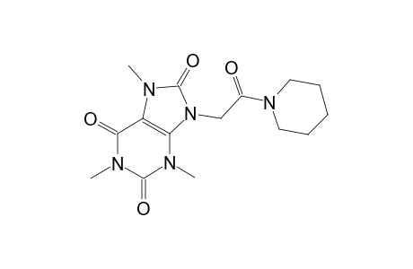 1H-Purine-2,6,8(3H)-trione, 7,9-dihydro-1,3,7-trimethyl-9-(2-oxo-2-piperidinoethyl)-