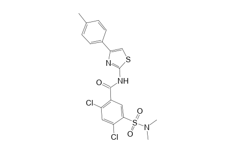2,4-bis(chloranyl)-5-(dimethylsulfamoyl)-N-[4-(4-methylphenyl)-1,3-thiazol-2-yl]benzamide