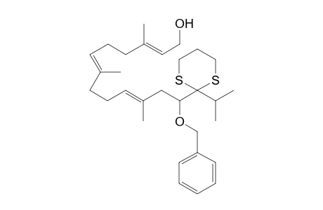 2-Isopropyl-2-(3',7',11'-trimethyl-13'-hydroxy-1'-benzyloxy-3',7',11'-tridecatrienyl)-1,3-dithiane