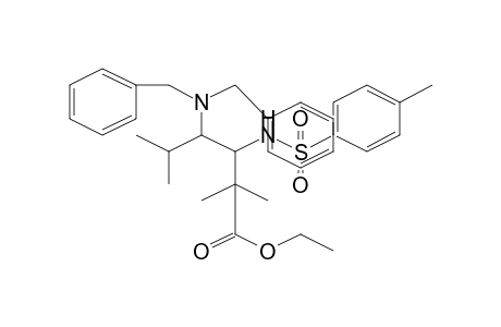 4-(dibenzylamino)-2,2,5-trimethyl-3-(tosylamino)hexanoic acid ethyl ester