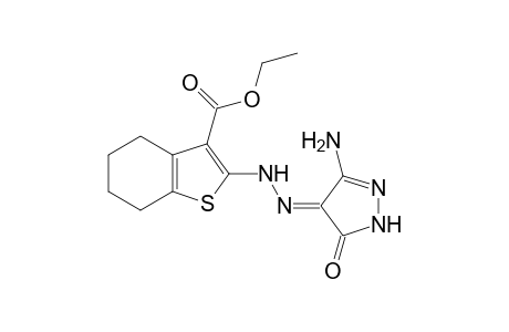 (E)-Ethyl 2-(2-(3-amino-5-oxo-1H-pyrazol-4(5H)-ylidene)hydrazinyl)-4,5,6,7-tetrahydrobenzo[b]thiophene-3-carboxylate