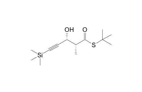 S-tert-Butyl (2R*,3R*)-3-Hydroxy-2-methyl-5-(trimethylsilyl)oent-4-ynethioate