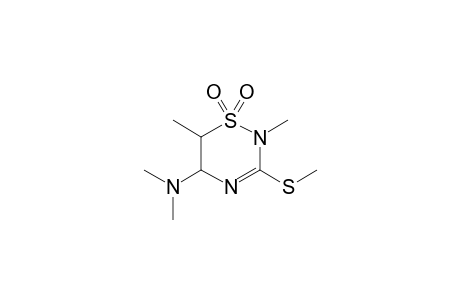 5-Dimethylamino-2,6-dimethyl-3-methylthio-5,6-dihydro-2H-1,2,4-thiadiazine-1,1-dioxide