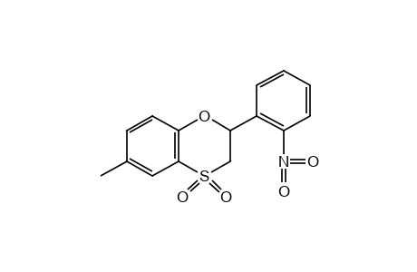 6-methyl-2-(o-nitrophenyl)-1,4-benzoxathian, 4,4-dioxide