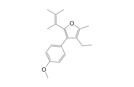 2-Ethyl-4-(4-methoxyphenyl)-3-methyl-5-(3-methylbut-2-en-2-yl)furan