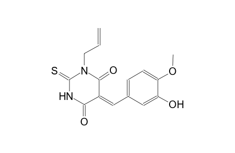 (5Z)-1-allyl-5-(3-hydroxy-4-methoxybenzylidene)-2-thioxodihydro-4,6(1H,5H)-pyrimidinedione