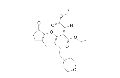 Diethyl 2-((2-methyl-5-oxocyclopent-1-enyloxy)(2-morpholinoethylimino) methyl)fumarate