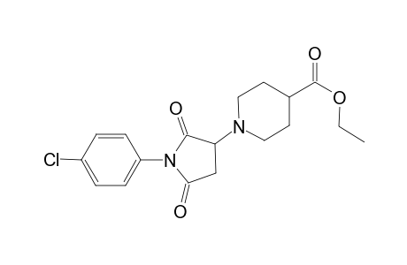 Ethyl 1-[1-(4-chlorophenyl)-2,5-dioxo-3-pyrrolidinyl]-4-piperidinecarboxylate