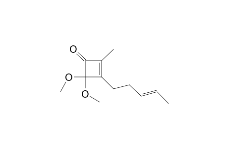 4,4-Dimethoxy-2-methyl-3-[(E)-pent-3-enyl]-1-cyclobut-2-enone