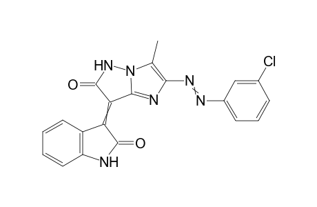 3-[2-(3-Chlorophenylazo)-3-methyl-6-oxo-5,6-dihydro-imidazo[1,2-b]pyrazol-7-ylidene]-1,3-dihydro-indol-2-one