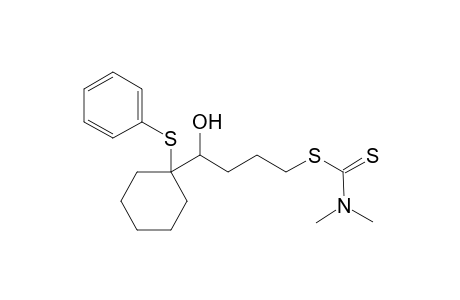 1-(N,N-Dimethyldithiocarbamoyl)-4-hydroxy-4-[1'-(phenylsulfanyl)cyclohexyl]butane