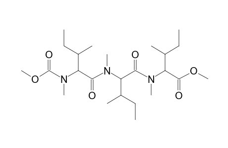 L-Isoleucyl-L-isoleucyl-L-isoleucine, N,N',N''-trimethyl-N-methoxycarbonyl-, methyl ester