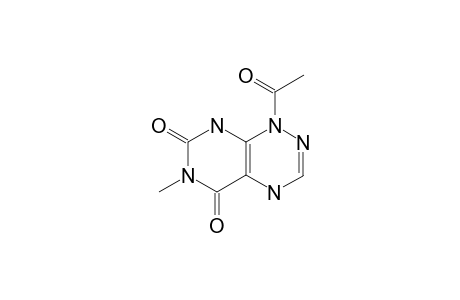 6-Methyl-1-acetyl-4,8-dihydro-1H-pyrimido[5,4-e]-(1,2,4)-triazine-5,7-dione