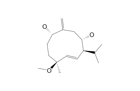 (E)-4-BETA-METHOXY-GERMACRA-5,10(14)-DIENE-1-ALPHA,8-ALPHA-DIOL