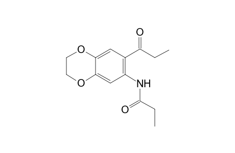 Propanamide, N-[7-(1-oxopropyl)-1,4-benzodioxin-6-yl]-