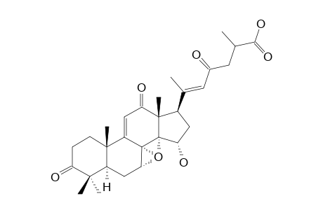 APPLANOXIDIC-ACID-A;15-ALPHA-HYDROXY-7-ALPHA,8-ALPHA-EPOXY-3,12,23-TRIOXO-5-ALPHA-LANOSTA-9(11),20E-DIEN-26-OIC-ACID