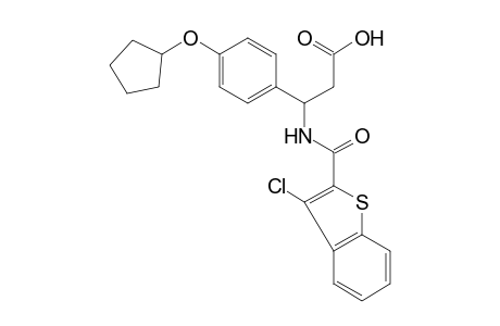 Benzenepropanoic acid, .beta.-[[(3-chloro-1-benzothiophen-2-yl)carbonyl]amino]-4-(cyclopentyloxy)-