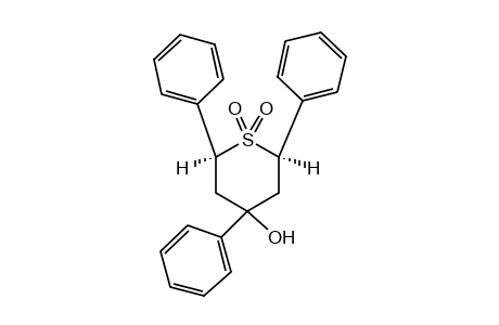 cis-TETRAHYDRO-2,4,6-TRIPHENYLTHIOPYRAN-4^a-OL, 1,1-DIOXIDE