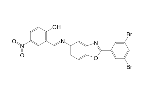 2-(3,5-Dibromophenyl)-5-(5-nitrosalicylideneamino)benzoxazole