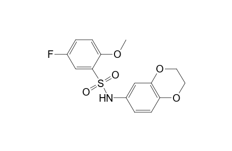 Benzenesulfonamide, N-(2,3-dihydrobenzo[1,4]dioxin-6-yl)-5-fluoro-2-methoxy-