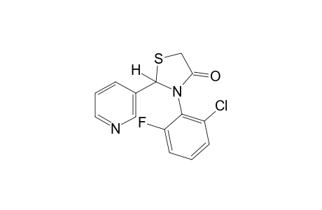 3-(2-chloro-6-fluorophenyl)-2-(3-pyridyl)-4-thiazolidinone
