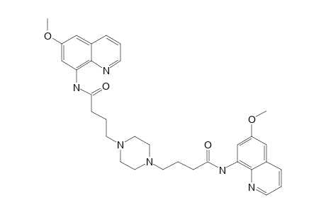 1,4-bis[Omega-N-[6-methoxy-8-quinolyl]carbamoyl-propyl]piperazine