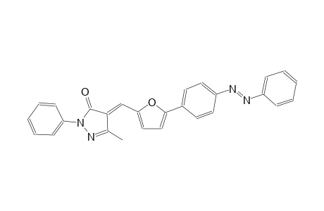 3H-pyrazol-3-one, 2,4-dihydro-5-methyl-2-phenyl-4-[[5-[4-[(E)-phenylazo]phenyl]-2-furanyl]methylene]-, (4E)-