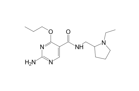 2-amino-N-[(1-ethyl-2-pyrrolidinyl)methyl]-4-propoxy-5-pyrimidine carboxamide