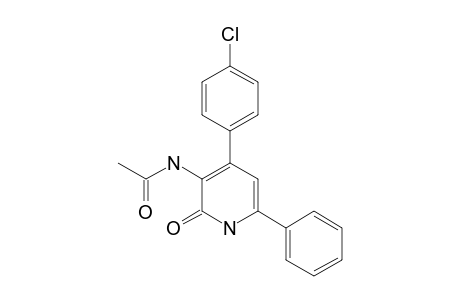 3-Acetamido-4-(4-chlorophenyl)-6-phenyl-2(1H)-pyridone