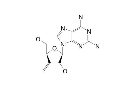 2,6-Diamino-9-(3-deoxy-3-methylene-.beta.,D-erythro-pentofuranosyl)purine