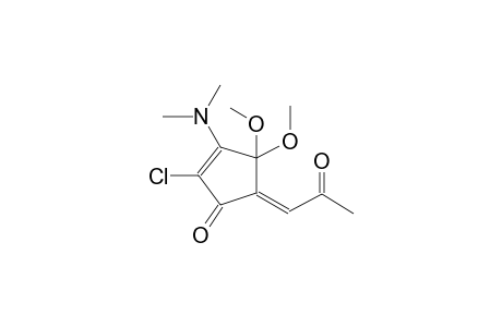 2-CHLORO-3-DIMETHYLAMINO-4,4-DIMETHOXY-5-(E-ACETONYLIDENE)-2-CYCLOPENTENONE