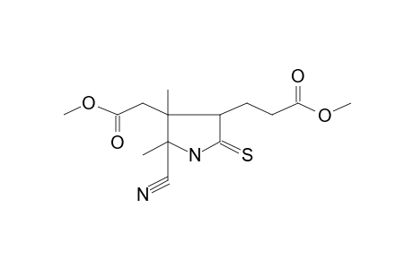 3-(5-Cyano-4-methoxycarbonylmethyl-4,5-dimethyl-2-thioxo-pyrrolidin-3-yl)-propionic acid methyl ester