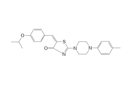 4(5H)-thiazolone, 5-[[4-(1-methylethoxy)phenyl]methylene]-2-[4-(4-methylphenyl)-1-piperazinyl]-, (5E)-