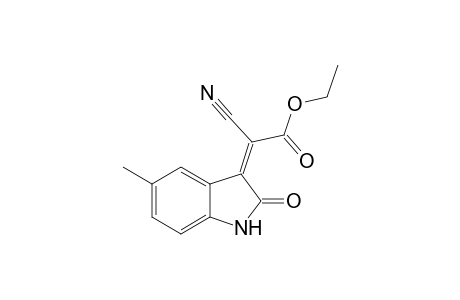 Ethyl 2-cyano-2-(5-methyl-2-oxoindolin-3-ylidene)acetate